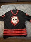 Friday The 13th Jason Voorhees Horror Movie  Hockey Jersey Black Red L