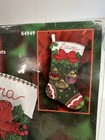 New Plaid Bucilla Felt Christmas Stocking Kit Jeweled Ornaments 18    84949 2003