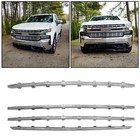 4pcs Snap-on Grille Trim Covers Overlay For 2019-21 Chevy Silverado 1500 Lt Rst