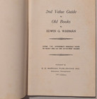 1961 Value Guide To Old Books Edwin G Warman Vintage Book Price Guide Pamphlet