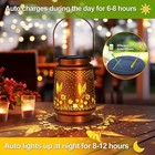Solar Hanging Lantern Led Lights Yard Patio Garden Lamp Outdoor Decor Waterproof