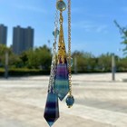 6pcs Wholesale Natural Fluorite Quartz Crystal Pendulum Dowsing Point Divination