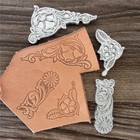 3pcs 3d Flower Leather Emboss Stamp Tool  Leather Craft Carving Pressing Mold