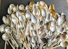 Vtg 14 Lbs  Mixed Lot Silverplate Spoons Flatware Craft Repurpose