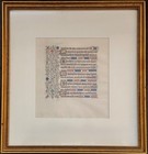 Illuminated Manuscript Leaf  Book Of Hours  Office Of The Dead