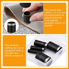 5 Sizes Round Hole Punch  Hollow Cutter Tool Set With Storage Case