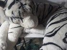 Melissa   Doug Giant Lifelike Stuffed Animals  Siberian White Tiger