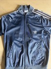 Vintage 80s Adidas Atp Keyrolan Track Jacket Made In Usa Light Blue Trefoil Sz M