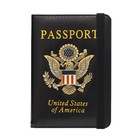 Slim Leather Passport Wallet Cover    Multi-card   Boarding   pass Holder  Rfid   safe