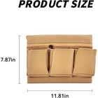 Car Window Armrest Storage Box  Multifunctional Leather Vehicle Side Door Beige