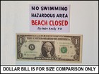 Fridge Fun Refrigerator Magnet Jaws Movie  beach Closed  Sign Amity P d  Retro