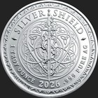 2026 - 1 Oz  999 Fine Silver Round Silver Shield Trivium Girls Silver Shield Bu