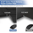 9 10   Extra Thick Cushioned Anti Fatigue Kitchen Mat  Waterproof High Density F