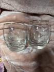 2 Frangelico Liqueur Cocktail Clear  Glass 3 5  Tall  10 Oz Gold Rimmed
