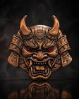 Oni Demon Mask 5oz Advp  999 Copper Bu Edition W  Ruby Eyes In Capsule W box