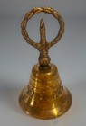 Vintage Antique Brass Bronze Decorative Bell Great Sound Handmade Detailed Heavy