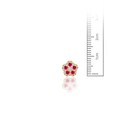 14kt Solid Gold Kids Flower Screwback Stud Earrings 