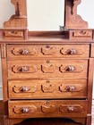 Antique Eastlake Walnut Dresser With Original Mirror   Victorian Architectural