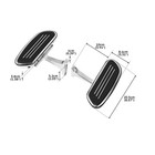 Chrome Front Rear Floorboards Long Angled Footpegs Set For Touring