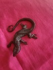 Cast ornate Salamander Lizard Bronze Figural
