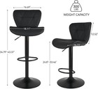 Modern Bar Stools Set Of 2 adjustable Faux Leather Upholstered Swivel Bar Stools