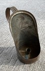 Rustic Pair  2  Antique Copper Chamber Candle Stick Carrier Holder Large Handle 