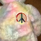 Ty Beanie Buddy Baby Xl Tie Dye Peace Bear 1999 Tag 28  Pastel Rainbow Plush