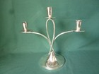 Pair Of Vintage Mid Century Modern Reed   Barton Sterling Silver Candle Holders