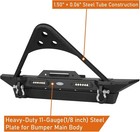 Front Steel Winch Bumper For Wrangler Tj 1997-2006 W stinger   Led Lights