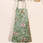 Women   s Kitchen Apron 2-pack Cotton Canvas Floral Chef Aprons With Pockets