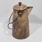 Vintage Copper And Brass Cowboy Coffee Pot 10    Made In Portugal