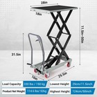 Hydraulic Lift Table 330 Lbs Double Scissor Lift Table Cart 50  Lifting Height