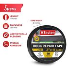 Xfasten Book Binding Repair Tape  Black  2-inch By 15-yard  Cloth Library Boo   