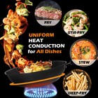 Carbon Steel Wok Pan With Lid Spatula Nitrided Nonstick Anti-rust For All Stoves