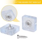 Cutting Board Feet  Non Slip  20 Pack  1 2  L X 1 2  W X 0 4  H  Clear