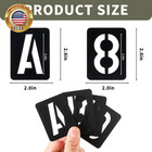2 Inch Letter Stencils And Numbers  42 Pcs Reusable Plastic Alphabet Spray Paint
