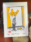 Original Linocut Print Deaf Art    deaf Painter   Edition Of  60 Free Shipping 