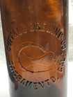 Buffalo Brewing Co Sacramento California  Amber Quart W Nice Embossed Buffalo