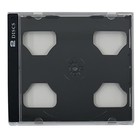 Standard Black Smart Tray Double Cd Jewel Case Lot