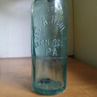Glen Rock pa Geo hoover Arched Tombstone Slug Plate Hutch Soda Bottle W stopper