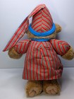 Avon Sleepy Sherman Teddy Bear Plush Striped Nightshirt Nightcap Untested