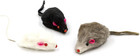 20 Pack Real Rabbit Furry Mice Cat Toys Catnip Rattle Sound Interactive Kitten