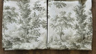 Greenwood Forest Set Of 4 Toile Curtain Panels  37 x84  Loden Green
