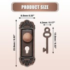 2pcs 1 12 Scale Miniature Door Knob Fittings With Handle Key Set For Dolls House