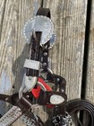Miniature Horse Dark Brown Leather Western Show Halter W berry Edge Silver  Lead