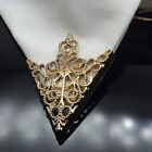 Vintage Triangle Brooch Pin Hollow Out Unisex Lapel Pin Shirt Collar Fashion 2pc