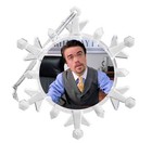 Elf Movie Buddy Angry Miles Finch Snowflake Lit Holiday Christmas Tree Ornament