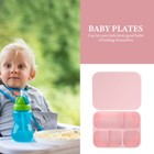 Baby Silicone Plate Child Travel Toddler Plates Serving Tray With Lid