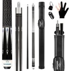 58 Inch Professional Pool Cue Stick Billiard 2-piece Design Leather Case New