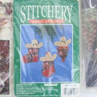 Lot 6 Vintage Christmas Craft Kits Cross Stitch Felt Applique Ornaments Garland